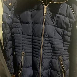 Guess Navy Blue Winter Puffer Jacket